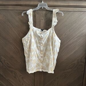 Torrid Double Gauze Ruffle Button Front Tank Top Size 3X